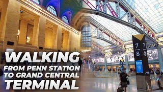 Walking NYC  Penn Station to Times Square amp Grand Central Terminal July 2021 [upl. by Yngad]