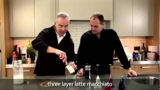 aerolatte  milk frother makes three layer caffè latte macchiato [upl. by Naor106]