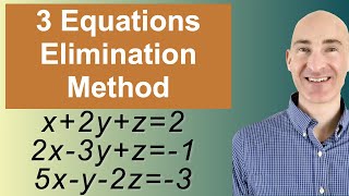 Solving Systems of 3 Equations Elimination [upl. by Bayly888]