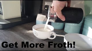 How to Get More Froth from Your Nespresso Coffee Aeroccino  Nespresso tips and help [upl. by Cory]