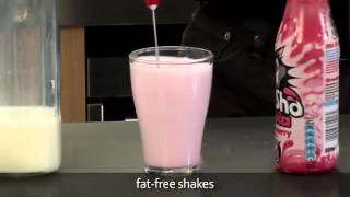 How to make a fat free milkshake using an aerolatte milk frother [upl. by Atika267]