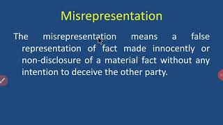 Misrepresentation [upl. by Ilenna]